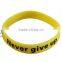 New Silicone Rubber Elastic Sport Wristband Cuff Bracelet Bangle Glow In Dark