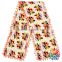 cute design soft christmas deer print pom pom tassel scarf for kids