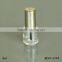 5ml round glass nail brush bottle with gold plastic nail polish brush cap