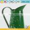 Garden iron powder coating green bottles and jug for flower metal water jugs