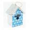 Every day crafts wood metal blue dog print cage bird house