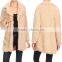 WHOLESALE PLUS SIZE AMERICAN WINTER FASHION SOLID LONG LENGTH OPEN FRONT DRAPED FAUX FUR OPEN FRONT JACKET WOMEN WITH POCKETS