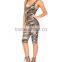 Scoop Neck Camouflage Backless Knee Length Tights Gym Walking Running Sports Suits Sexy Bodycon Jumpsuit Rompers For Women