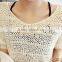 New Fashion Stripes Ladies Winter Turtleneck Knitted Sweater, Korean Female T-shirt Sweater Shirt Pierced