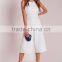 hot sale adult white double layer cut out jumpsuit low price