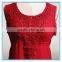 Fashion Chiffon Lady Top Designer Girl Latest Design Sleeveless Lace Crochet Top