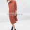 Casual Midi Shirt Dress/Concealed button placket Casual Dress/Woven Fabric Chest Pocket Dress