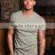 96% Cotton 4% Elastane Mens Longline Curved Hem T Shirt Gym Fitted Long Drop T Shirt Wholesale Streetwear