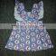 2017 easter day design flutter sleeve icing ruffle raglan baby dress girls