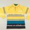 Manufacturer mens contrast safety reflective 3M tape silk-screen print high visibility polo shirt