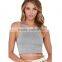 Women's Solid Color Basic Sleeveless Tank Crop Top Sports T Shirts