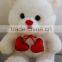 factory supply soft grey Valentine bears for kids