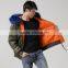 New trendy comfortable khaki and orange revisible warm men down jacket