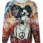fashion printing customise sublimation sweater crew neck sweater