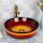 Made in china bathroom countertop ceramic round color luxury basin sink for sales