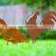 corten steel rusty metal outdoor birds sculpture art for garten decor