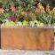 Corten Steel Planter for Building Garden and House