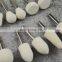 High density shaped felt polishing bobs/ wool felt bobs
