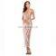 Bohemian Beach Long evening Dresses jumpsuits Chiffon Deep V Neck  Sleeves appliques Dress Boho Summer strapless dress suits