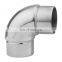 Stainless Steel Stair Railing Fitting 90 Degree Curved Bend Welded Pipe Elbows Connector