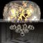 Crystal Drum Pendant Light with Smoke Grey Glass E14 Halogen Bulbs Lighting