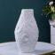Olive Bark Grain White Modern Simple Ceramic Flower Vase Decortation For Hallway TV Bench