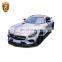 High Quality RZ Style Carbon Fiber Side Skirt Rear Spoiler Body Kit For Mercedes Bens AMG GT