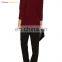 Ladies Low Round Neck Woolen Cashmere Sweater Cashmere Supplier China