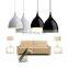 Modern iron Pendant Lights black white lamp shade Luminaire Dining Room Lights Pendant Lamp For Home Lighting