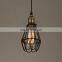 Retro Industrial Style Iron Cage Pendant Light for Decorate