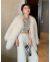 2021 new female raccoon hair double-sided woven long thin fur coat young fashion