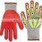 HY Oilfield Oil Proof Anti Vireration Tpr Impact Mechanic Glove With TPR  palm coated