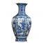 Blue and White Landscape Shang Ceramic Flower Floor Vase for Living Room Decoration
