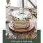 Wooden Tier Home Use Dessert Crystal Tray 2021 Set Round Glass Wedding Stand Cake