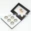 Transparent cosmetic empty palette packaging customized makeup 6 pan eyeshadow palette with clear window