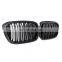 Matt black grill for BMW X3 X4 double slat line bumper grill radiator high quality grill for BMW G01 G02 2018-2020