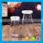 High quality 100ml 200ml transparent glass pudding milk bottle with cork