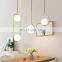 Nordic Modern LED Ceiling Lamp Simple Hanging Pendant Light Metal Glass Ball Hanging Lamps Chandelier for Decoration Lighting