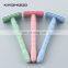 Reusable metal handle hair removable cleaning double edge blade facial razor for women afeitadora