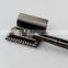 Hot selling mens  black color stainless steel metal eo-friendly  barber straight double edge blades shaving safety razor