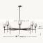 Modern Copper Tulip Glass Lampshade Chandelier Ceiling Light Fixture For Living Dining Room Bedroom Kitchen Island Foyer Lobby