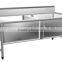 APEX custom make restaurant supermarket kitchen stainless steel thawing defrosting sink