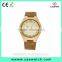 Hot-selling casual Arabic face wood watch, custom made wooden men's women's watch, concise delicate genuine leather strap