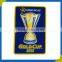 custom iron on sport football cup heat transfer print flocking fabric flash labels