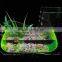 2015 hot sale and manufacture Acrylic coffee table fish tank with Poster Pasted on Back Board