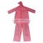 promotion women in plastic raincoats,clear PE rain coat,industry rain coat