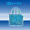 Blue color Non woven gusset bags with simple logo printed