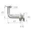 Exterior Stainless Steel Pipe Stair Handrails Bracket