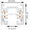 Square dongguan Three Circuits Four Wires Track rail for Led Track Lighting