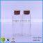 100ml clear glass tube bottle with cork for spice for storage